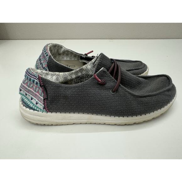 Hey Dude Womens Shoes Size 10 Wendy Aztec Gray Shoes Slip on - Picture 1 of 9